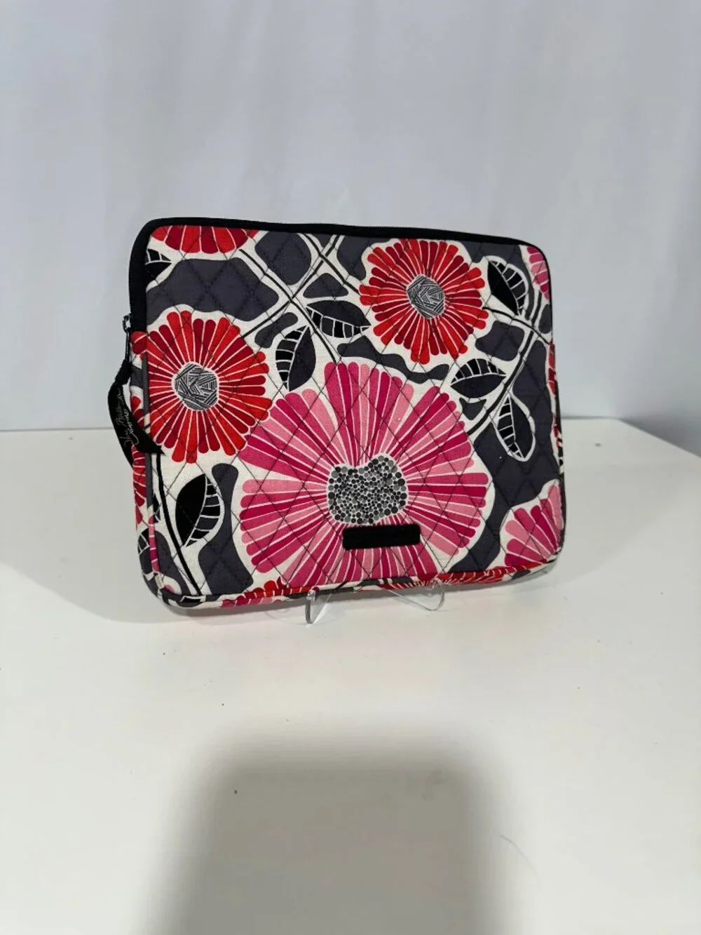 Vera Bradley Cherry Blossom Tablet Sleeve Quilted Case Pink Red Floral 10x8.5